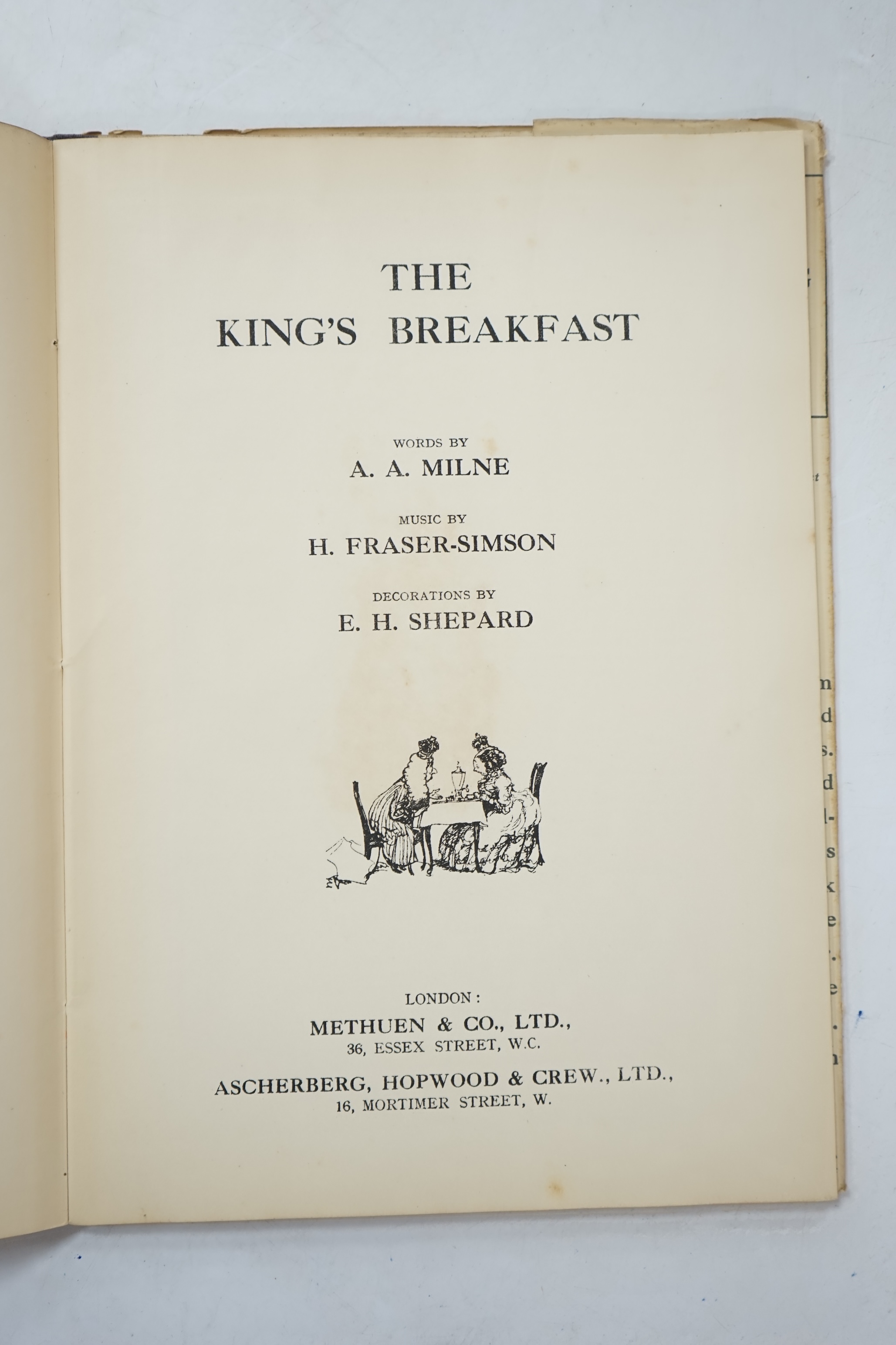 Milne, A. A. - Now We Are Six. 2nd edition. illus. throughout (some full page, by Ernest H. Shepard); publisher's gilt pictorial and ruled red cloth, gilt top, pictorial e/ps., sm. cr.8vo. 1927; Milne, A.A. - The House a